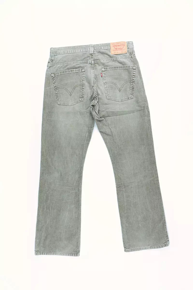 Pantaloni Velluto Levi's 511 Grigio "W 32"