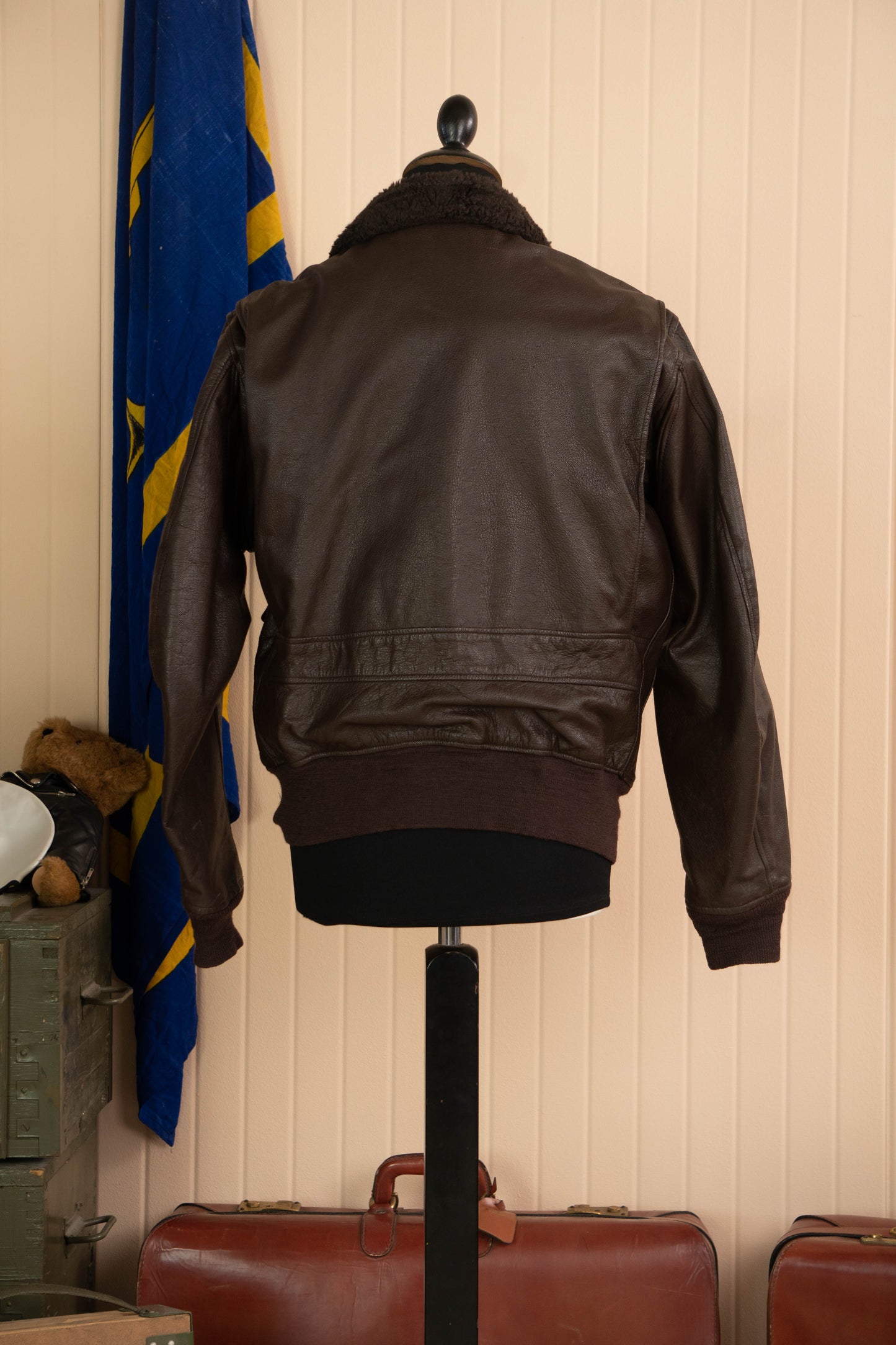 1972 Us Navy Giacca Aviatore G-1 Patched - US 44