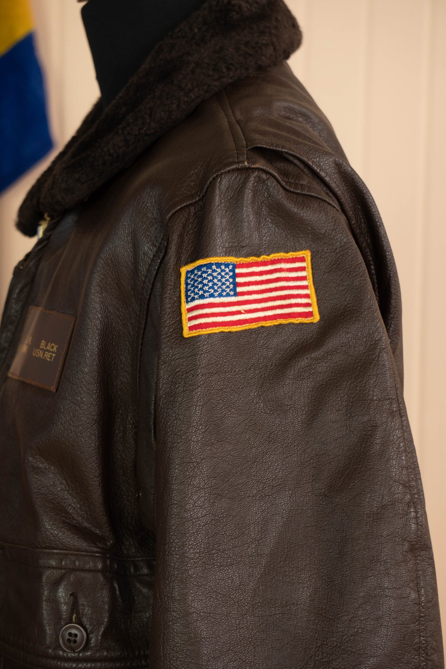 1972 Us Navy Giacca Aviatore G-1 Patched - US 44