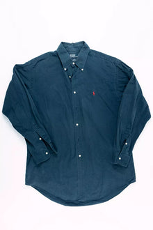 Camicie Ralph Lauren Tinta Unita Classic Fit Blu Scuro - XL