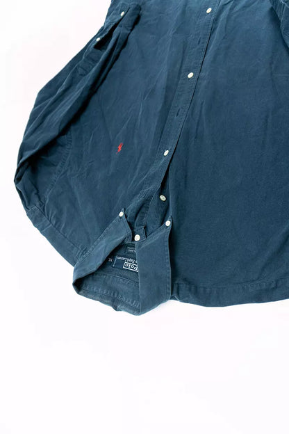 Camicie Ralph Lauren Tinta Unita Classic Fit Blu Scuro - XL