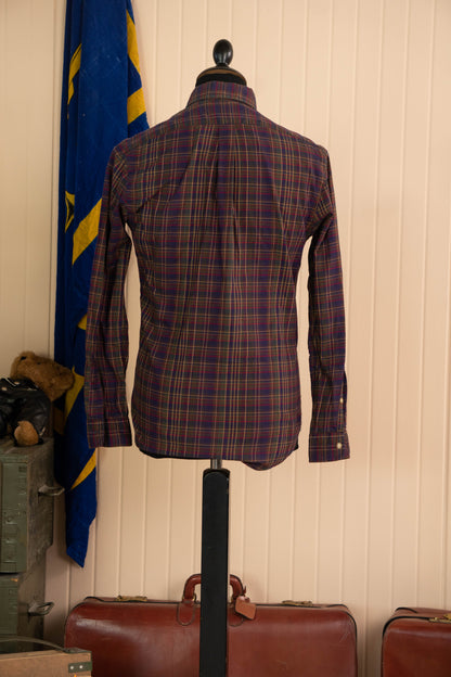 2010 Camicia A Quadri Ralph Lauren Bordò Slim fit - S