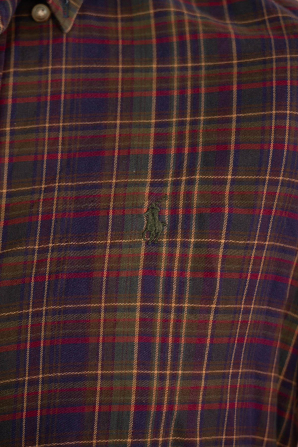 2010 Camicia A Quadri Ralph Lauren Bordò Slim fit - S