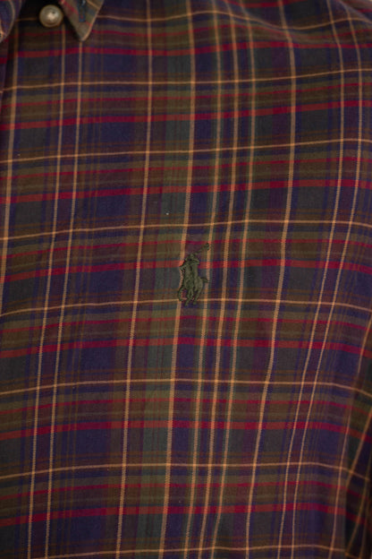2010 Camicia A Quadri Ralph Lauren Bordò Slim fit - S
