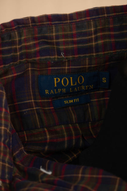 2010 Camicia A Quadri Ralph Lauren Bordò Slim fit - S