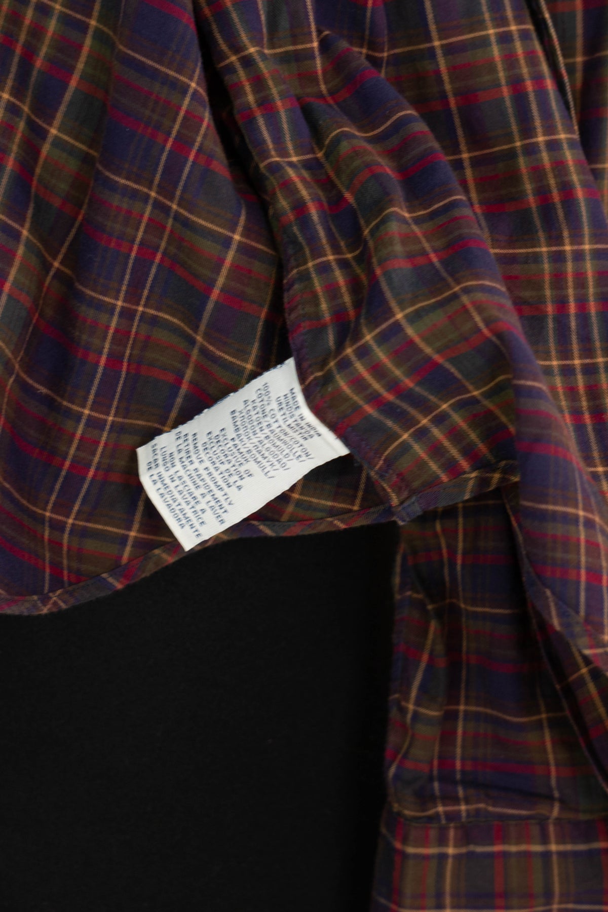 2010 Camicia A Quadri Ralph Lauren Bordò Slim fit - S