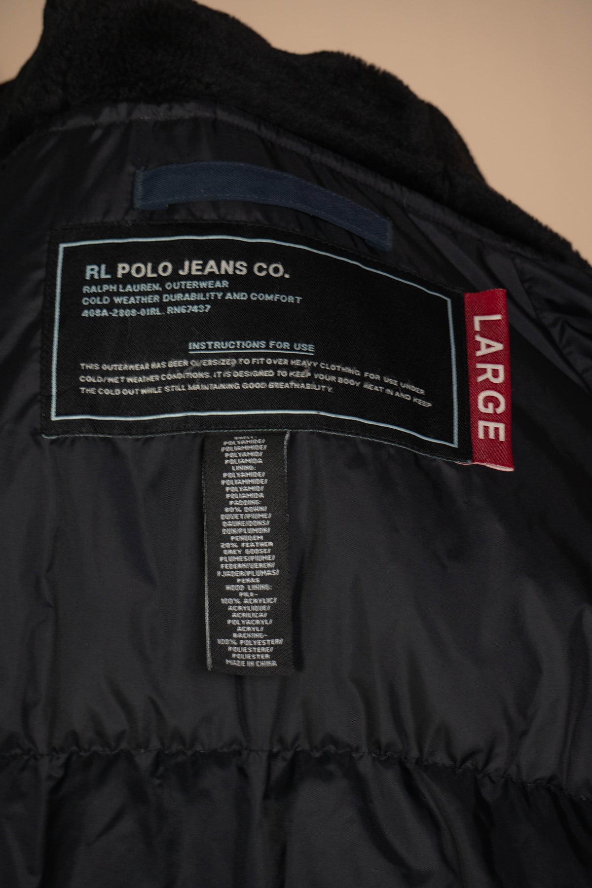 Parka N-3B Ralph Lauren Blu - L