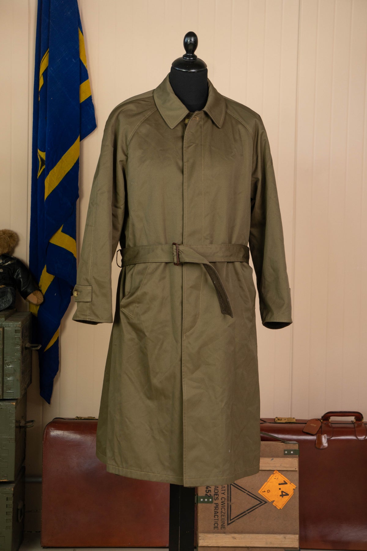 Impermeabile Trench Reverso Reversibile Verde e Marrone - IT 52