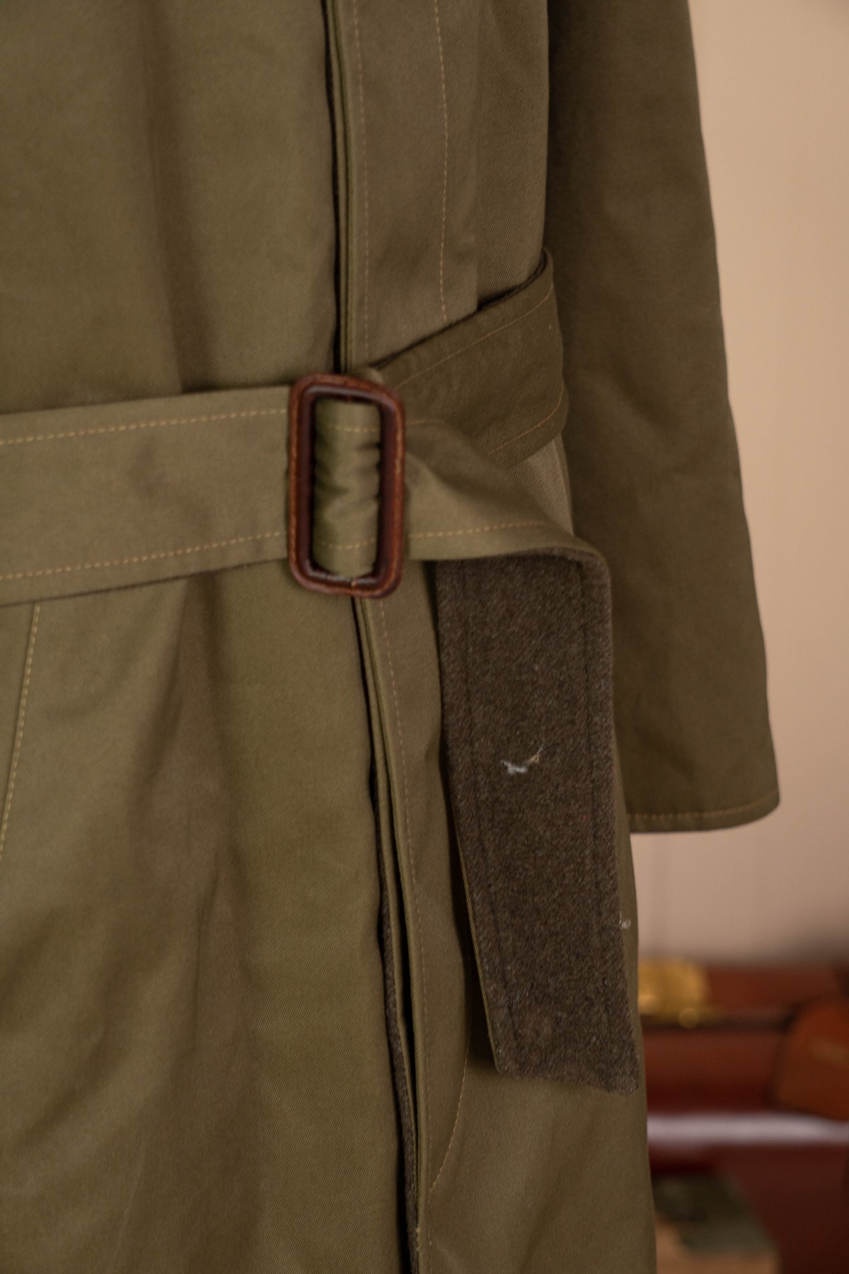 Impermeabile Trench Reverso Reversibile Verde e Marrone - IT 52