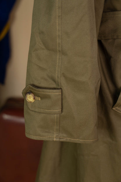 Impermeabile Trench Reverso Reversibile Verde e Marrone - IT 52