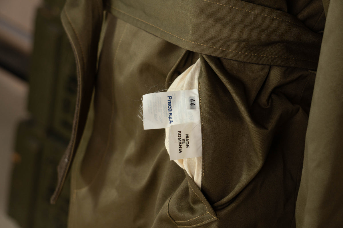 Impermeabile Trench Reverso Reversibile Verde e Marrone - IT 52
