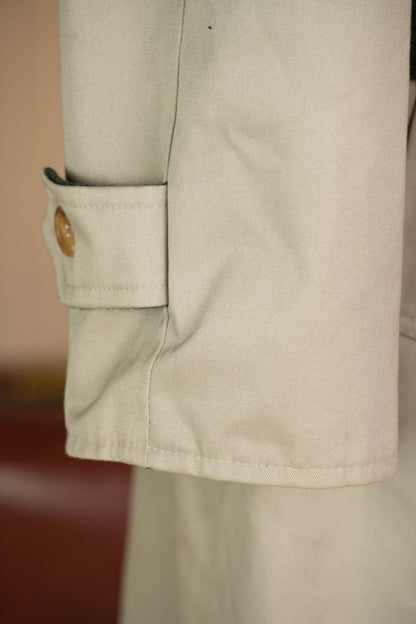 Impermeabile Trench Reverso Reversibile Verde e Panna - IT 54