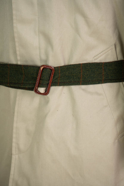 Impermeabile Trench Reverso Reversibile Verde e Panna - IT 54