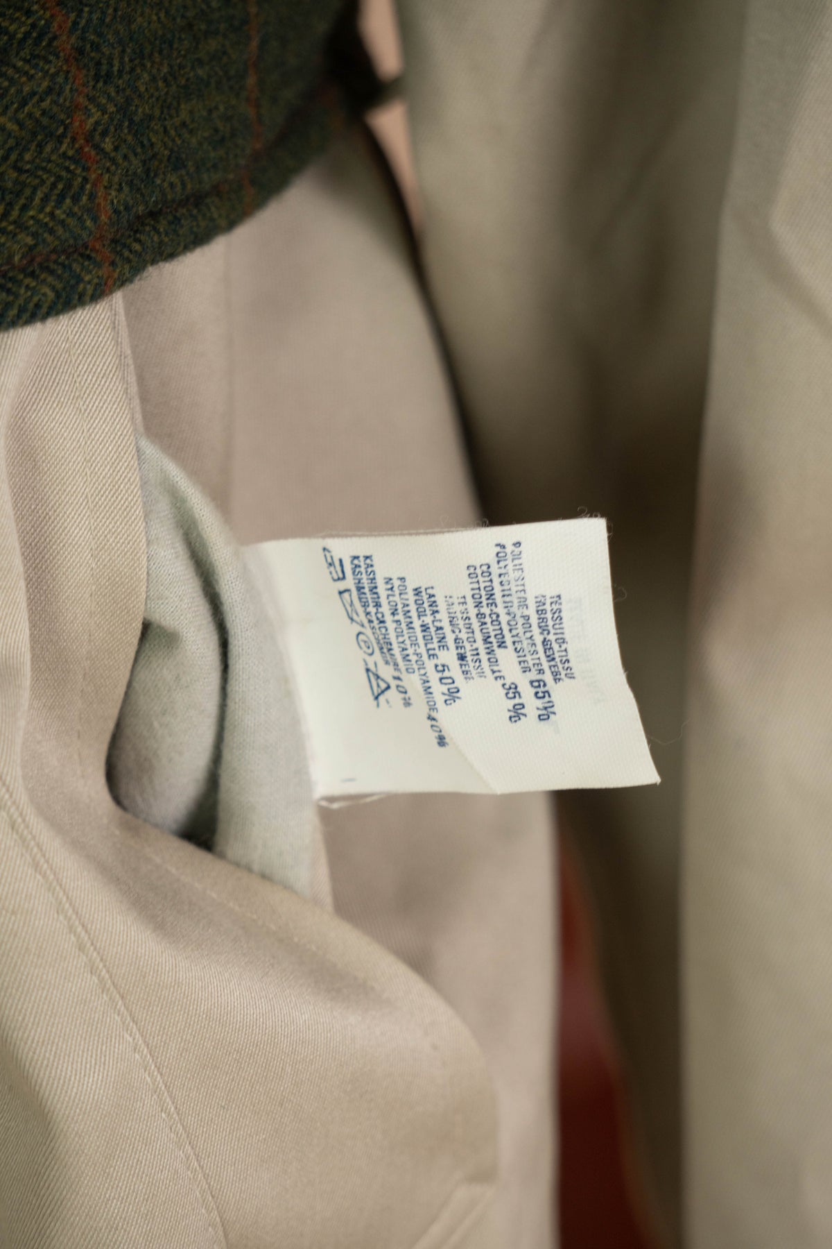 Impermeabile Trench Reverso Reversibile Verde e Panna - IT 54