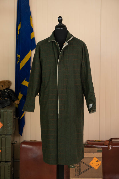 Impermeabile Trench Reverso Reversibile Verde e Panna - IT 54