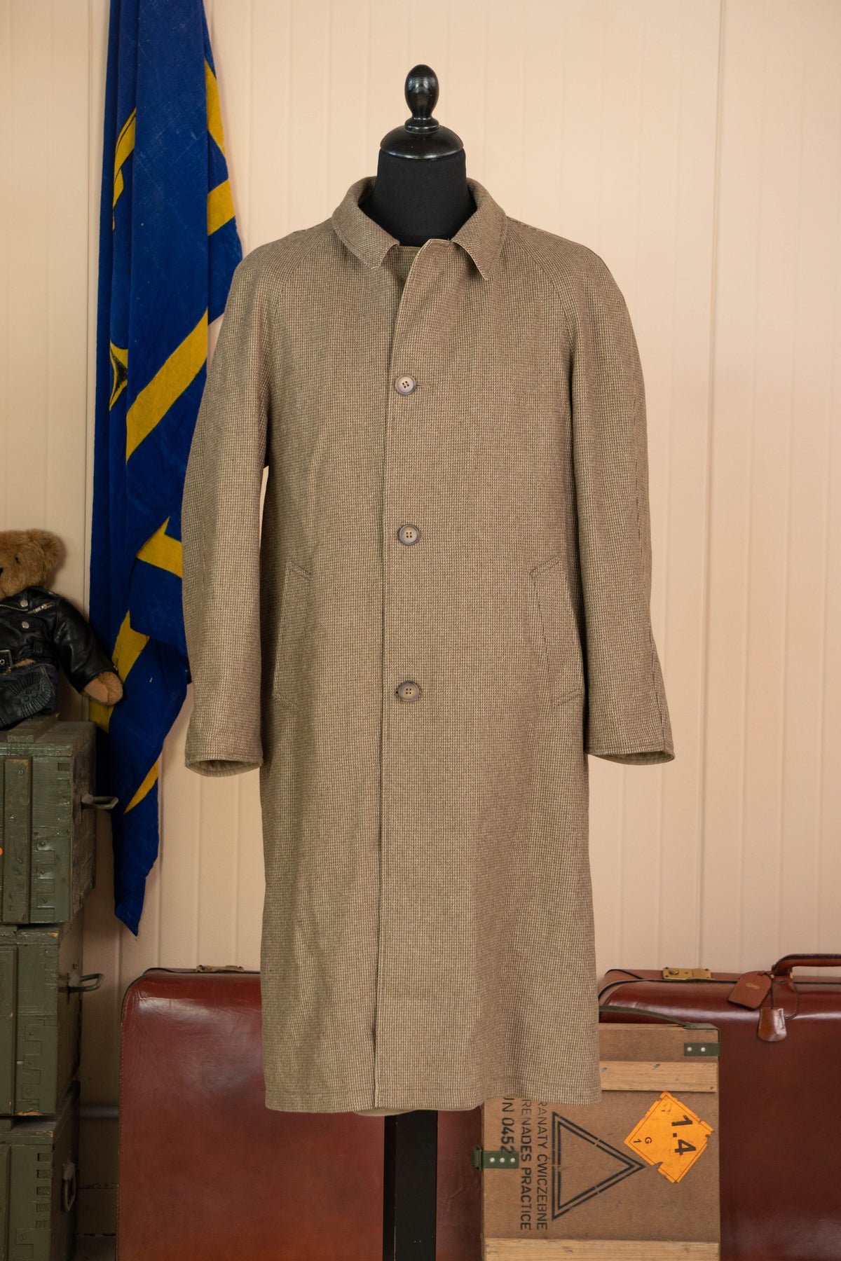 1990 Impermebile Trench Vintage Double Face Beige - IT48