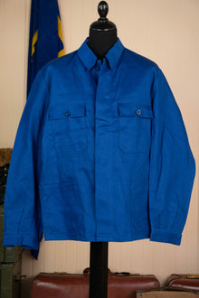 1990 Giacca da Lavoro Tedesca Vintage Blu Elettrico - IT 54
