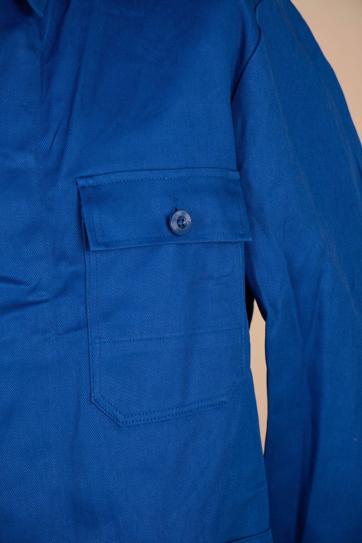 1990 Giacca da Lavoro Tedesca Vintage Blu Elettrico - IT 54