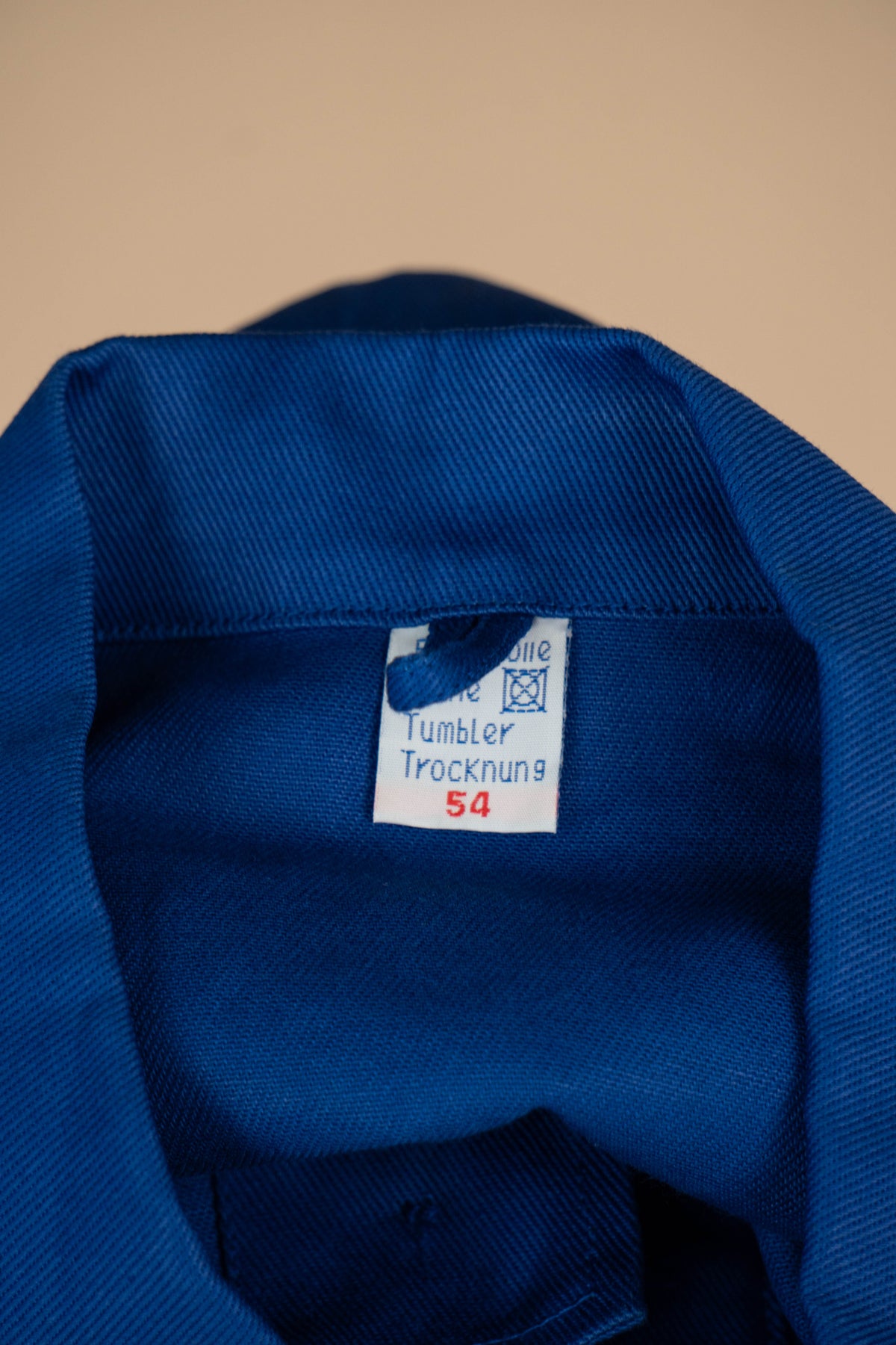 1990 Giacca da Lavoro Tedesca Vintage Blu Elettrico - IT 54