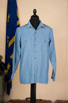 1990 Camicia Vintage esercito italiano Chambray - It 52