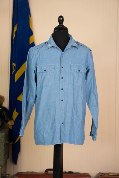 1990 Camicia Vintage esercito italiano Chambray - It 52