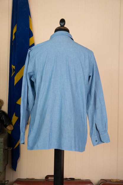 1990 Camicia Vintage esercito italiano Chambray - It 52