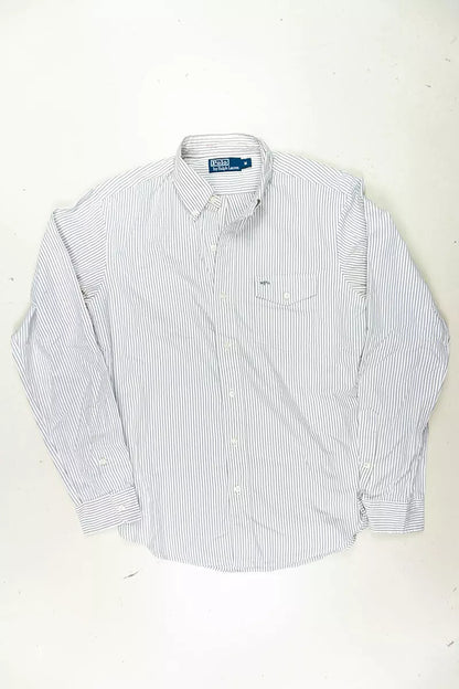 Camicia Ralph Lauren a Righe Classic Fit Panna "M"