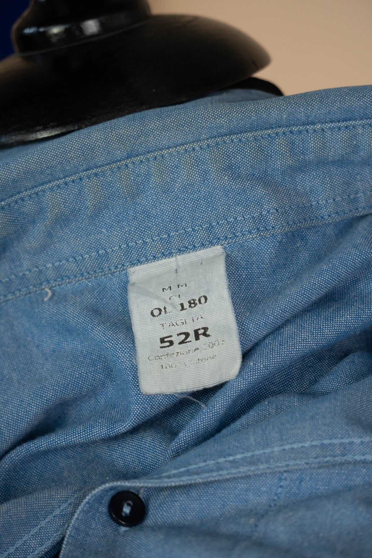 1990 Camicia Vintage esercito italiano Chambray - It 52