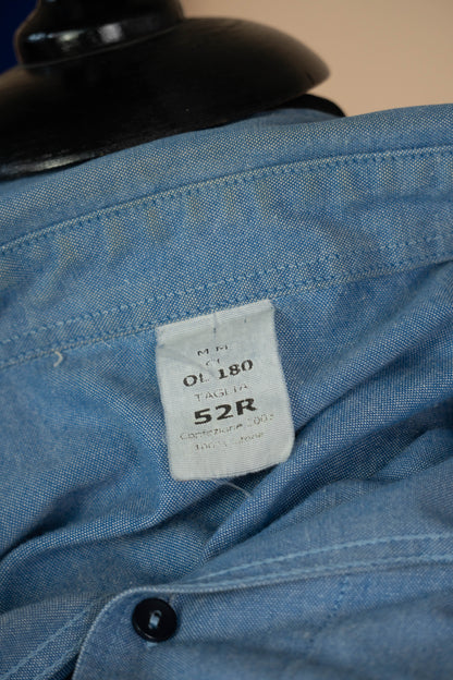 1990 Camicia Vintage esercito italiano Chambray - It 52