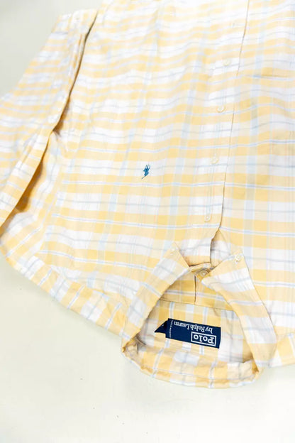 Ralph Lauren Checkered Shirts Classic Fit Yellow "M"