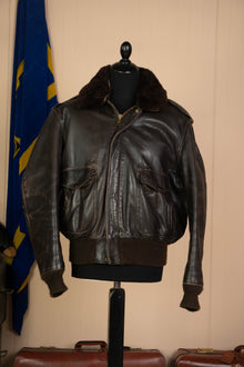 1980 Schott Giacchetto in pelle A-2 Marrone Made in USA - IT 54