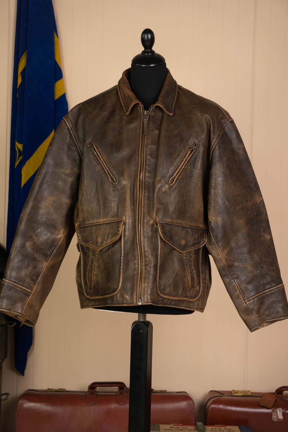 1980 Giacca in Pelle Charles Chevignon - XL