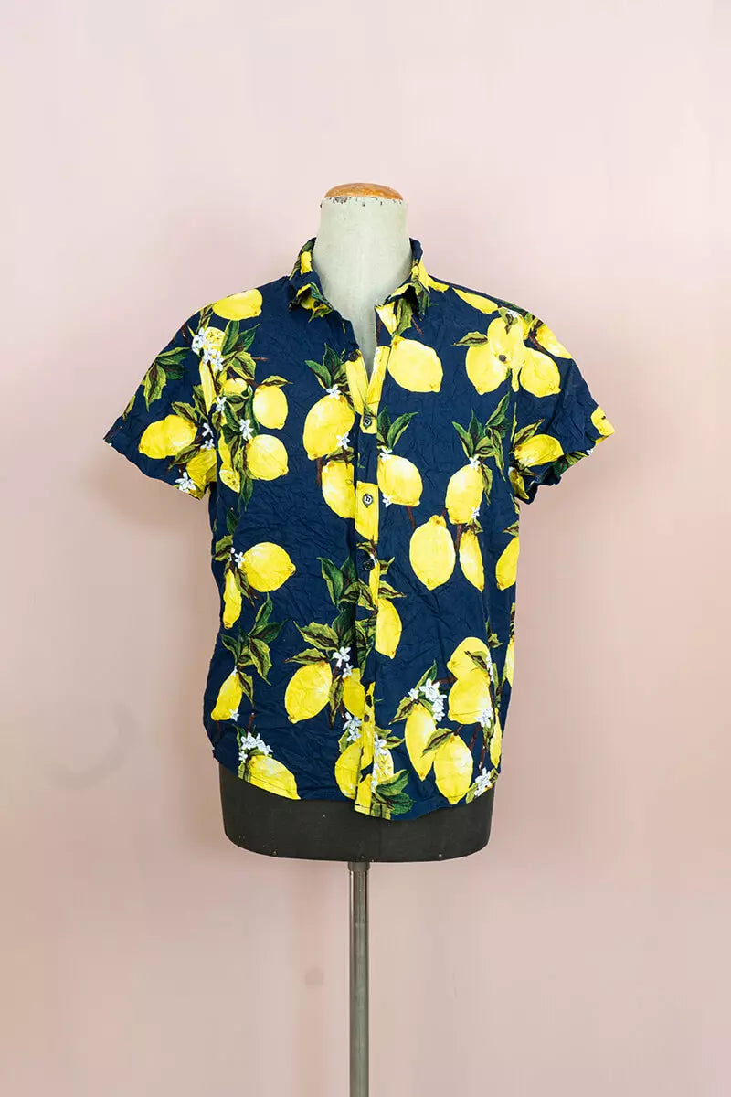 Camicia Hawaiana Limoni "S"