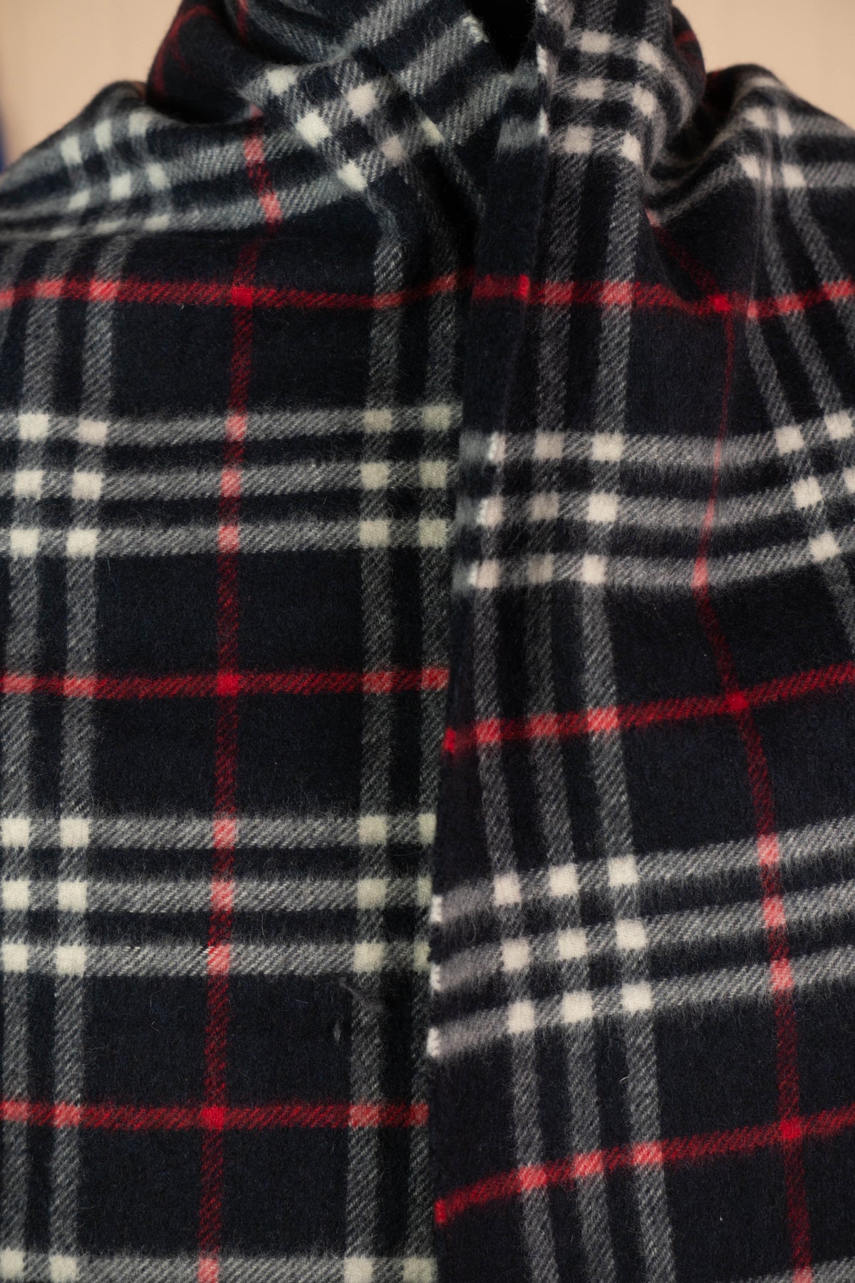 Sciarpa Burberry Tartan blu cashmere