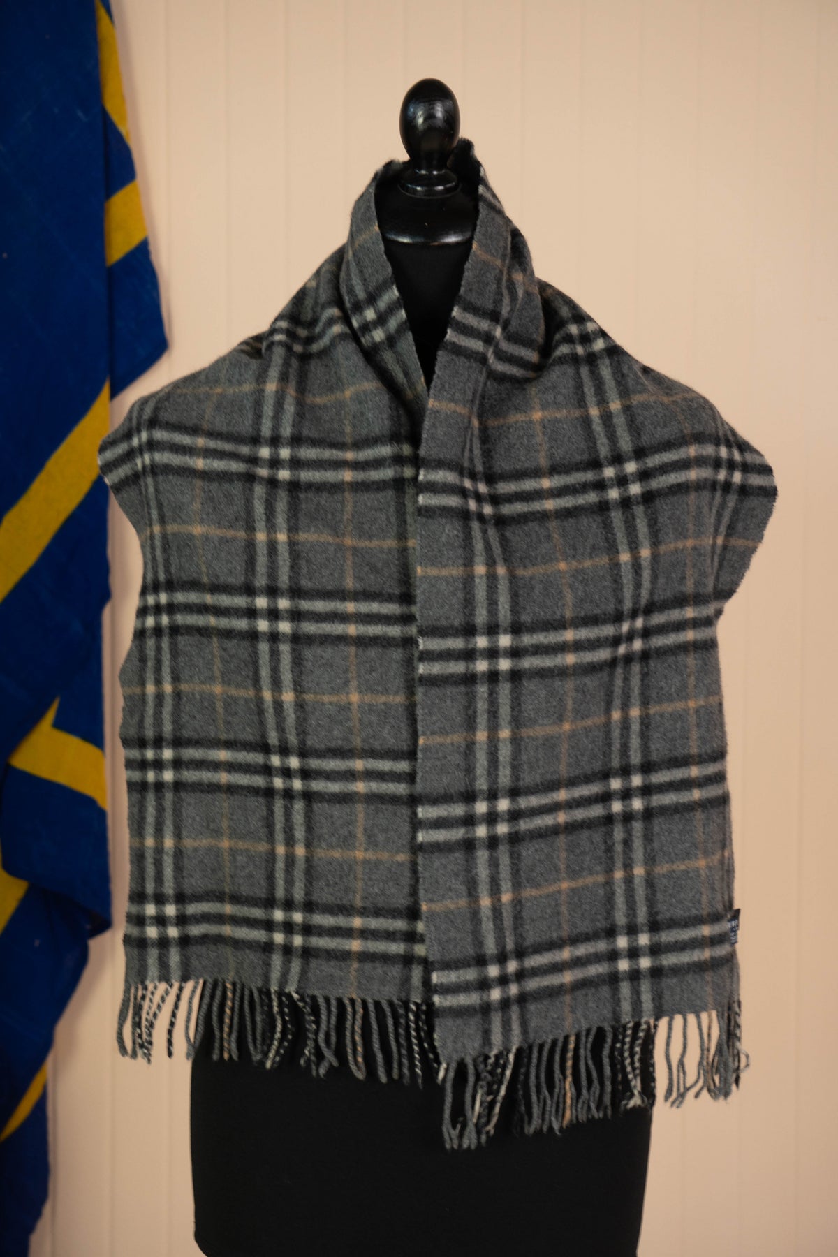 Sciarpa Burberry Tartan Grigio cashmere