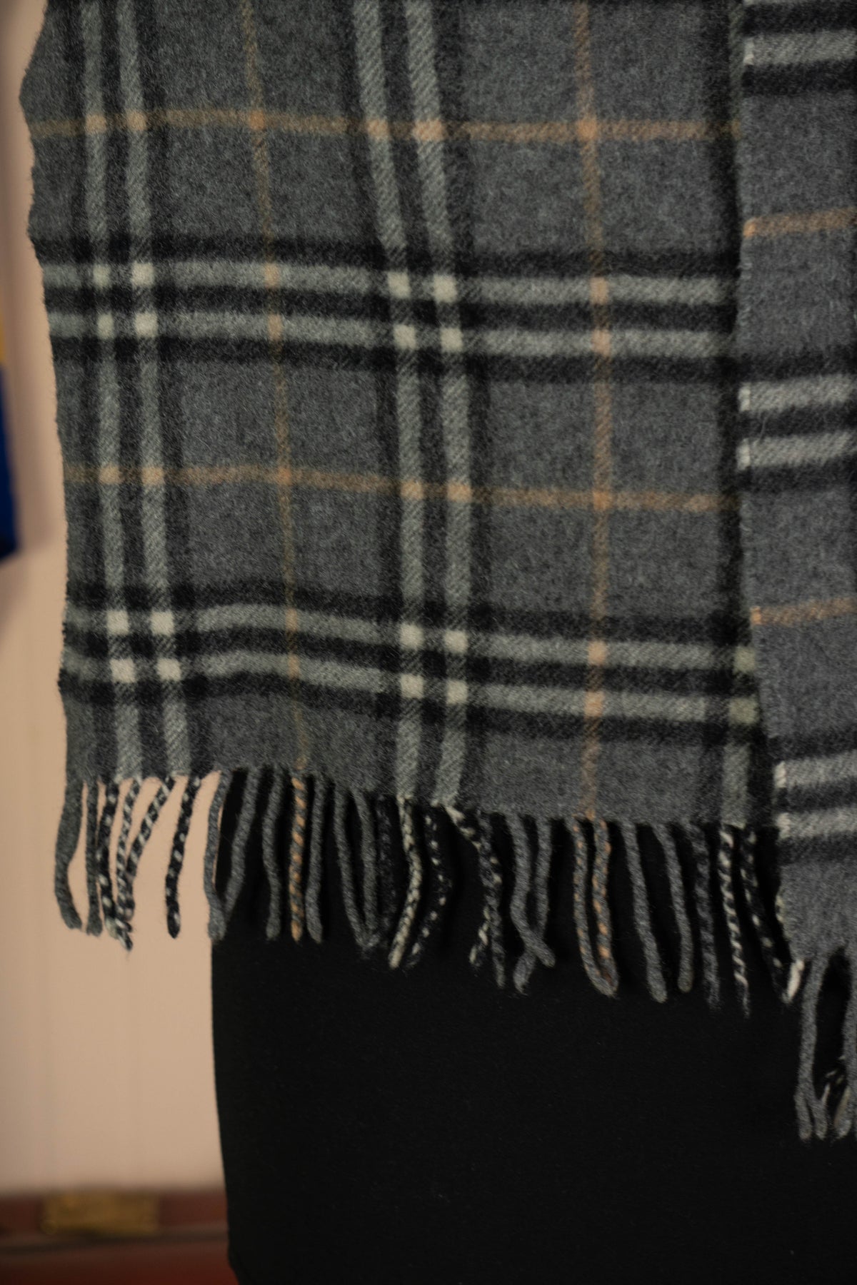 Sciarpa Burberry Tartan Grigio cashmere