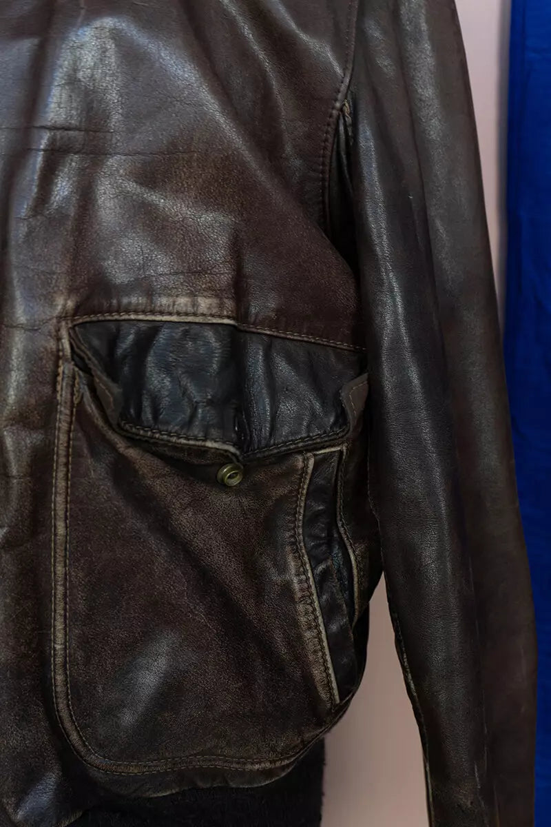 Schott Giacchetto In Pelle Marrone " US 44"