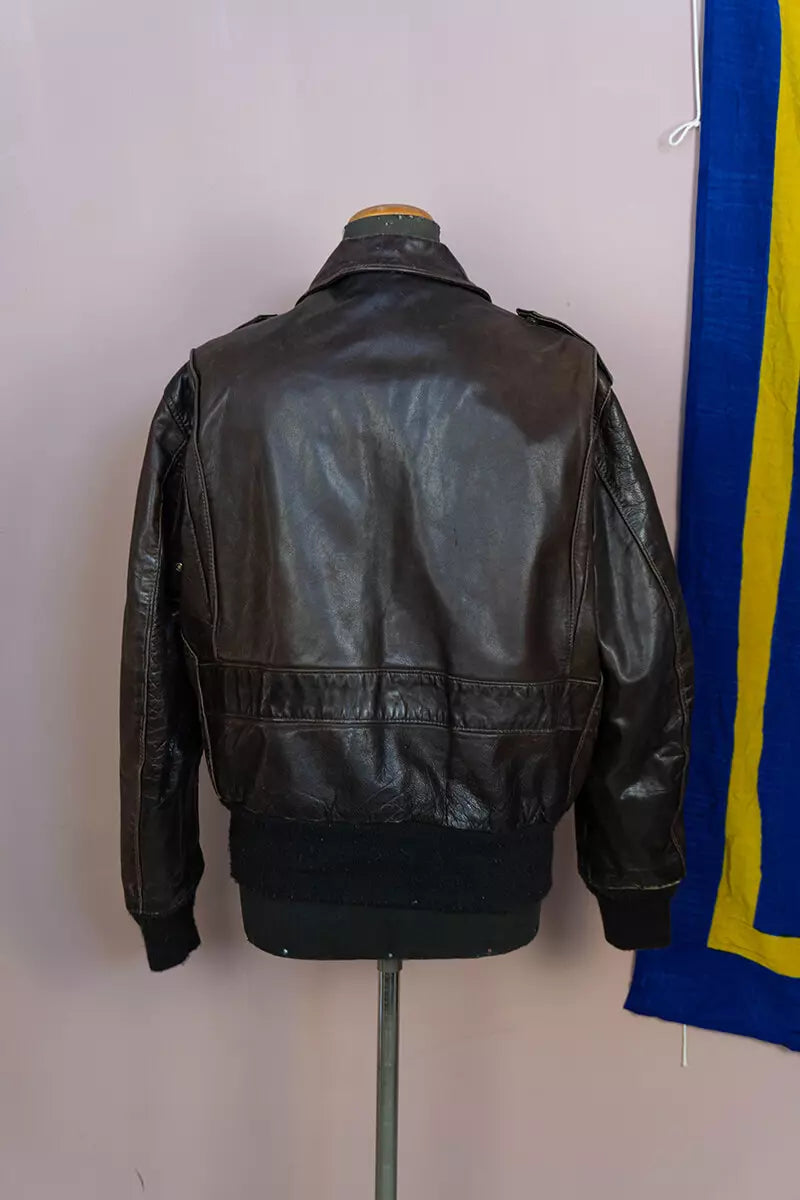 Schott Giacchetto In Pelle Marrone " US 44"