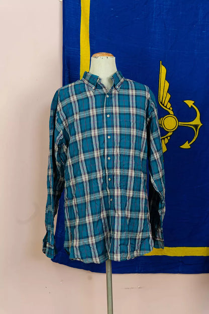 Camicia a quadri Pendleton Verde Acqua "XL"