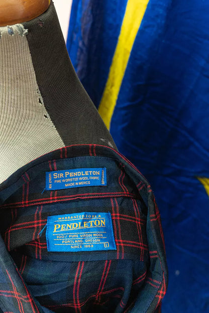 Camicia a quadri Pendleton Blu e Rossa "L"