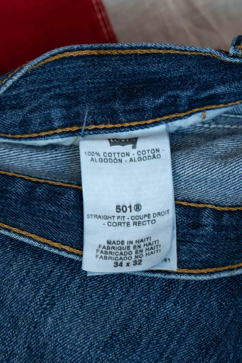 Jeans Levi's 501 Medium Indago "W 34"