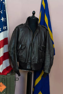 Bomber Vintage Schott USA Nero "IT 60"
