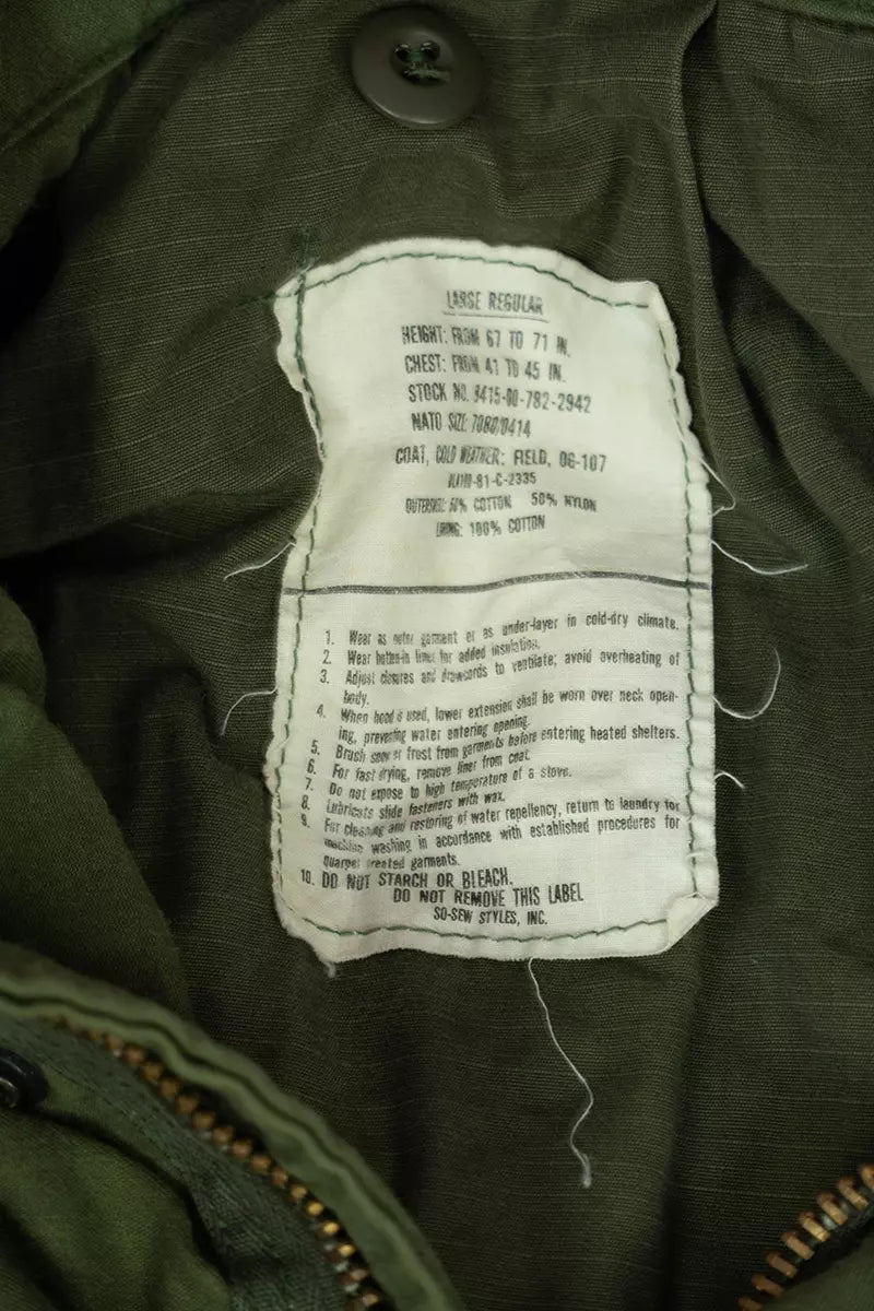 US Army Field Jacket M-65 Con Liner 1981 "L"