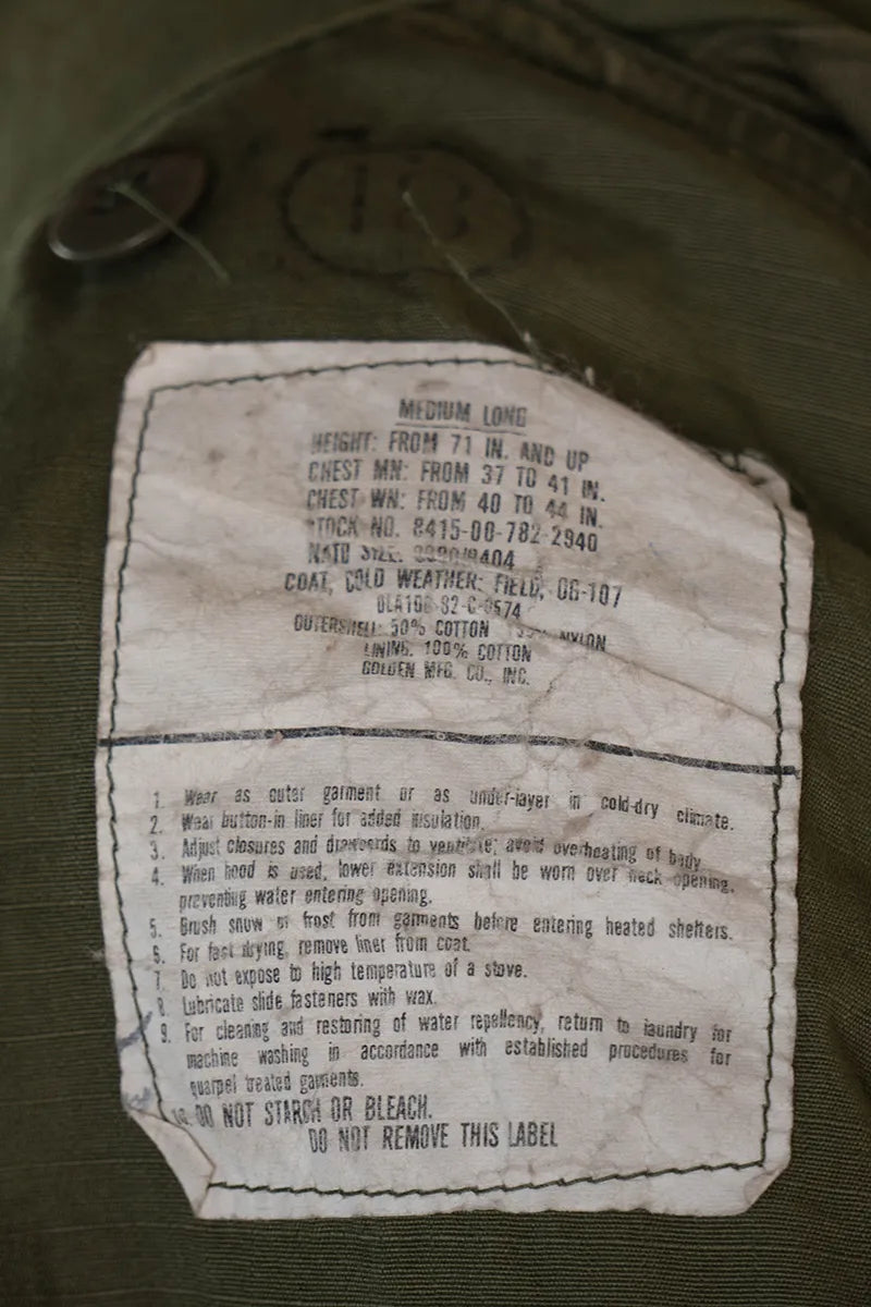 Us Army Field Jacket M-65 1982 “M Long"