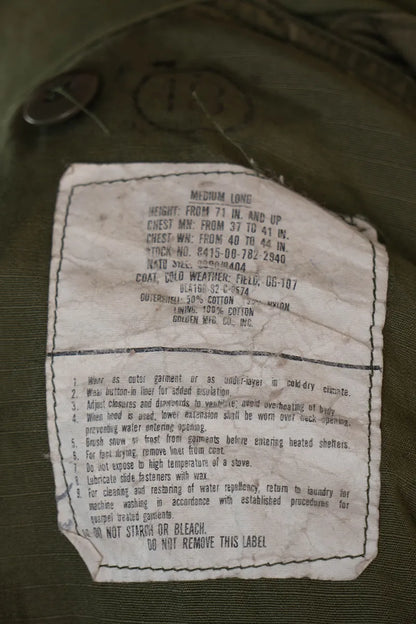 Us Army Field Jacket M-65 1982 “M Long"