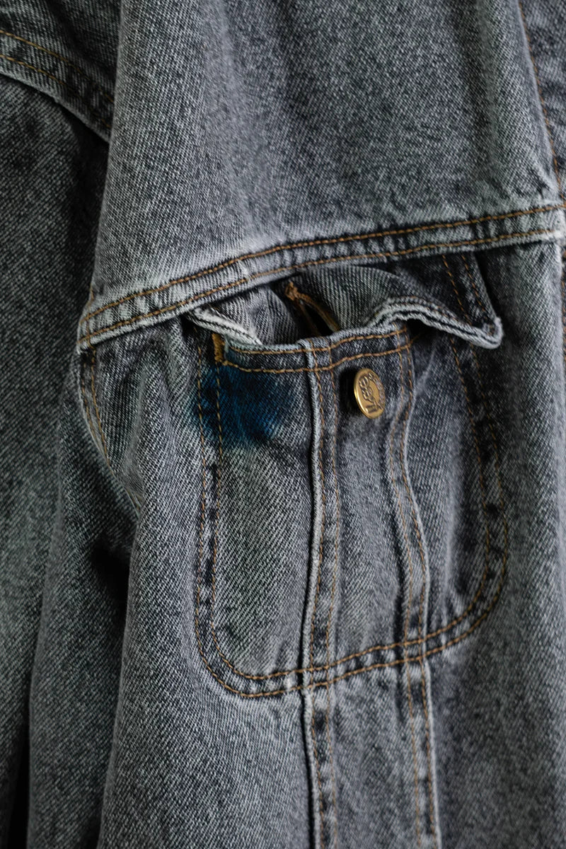 Giacchetto in Jeans Lee Riders grigio 1990 - XXL