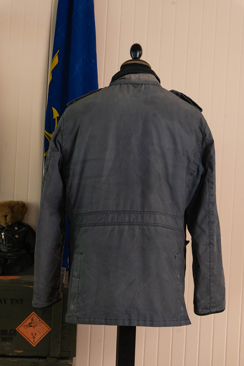 Barbour Dock Wax Jacket Blu Faded - L
