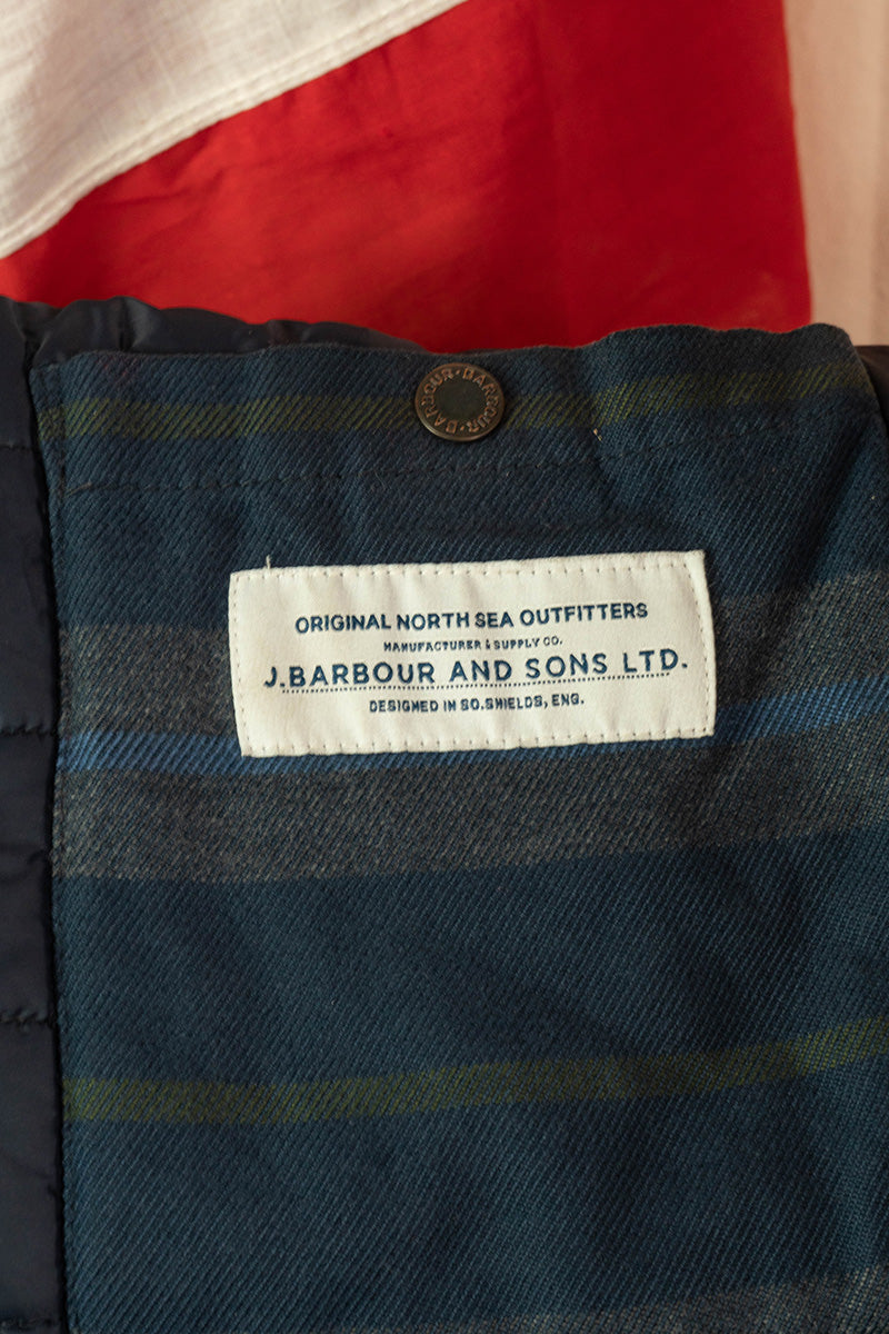 Barbour Dock Wax Jacket Blu Faded - L