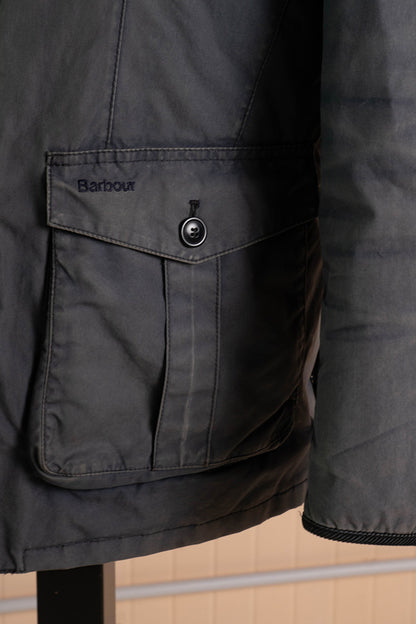 Barbour Dock Wax Jacket Blu Faded - L