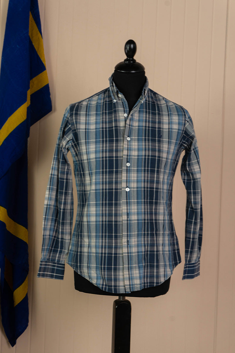 1990 Camicia Ralph Lauren a scacchi blu - S